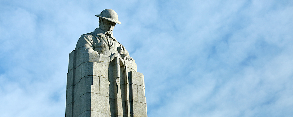 A statue of a soldier AI-generated content may be incorrect.